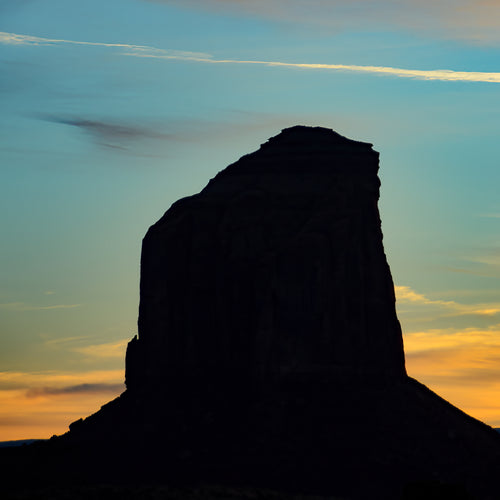A025- Montezuma’s Silhouette, Monument Valley, AZ
