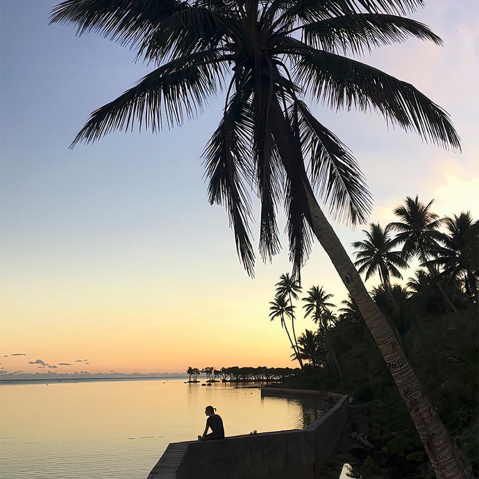 A123- Palm Sunset, Island of Yap, Micronesia