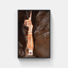 Load image into Gallery viewer, A132- The Siq looking at The Treasury, Petra, Jordan